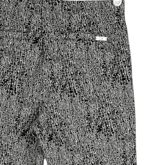Calvin Klein Women's Pull-on Stretch Skinny Black White Leggings Pants Size 2 - Picture 6 of 12